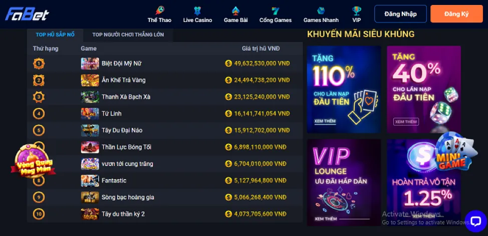 Các trò chơi đa dạng tại ku88 link vào